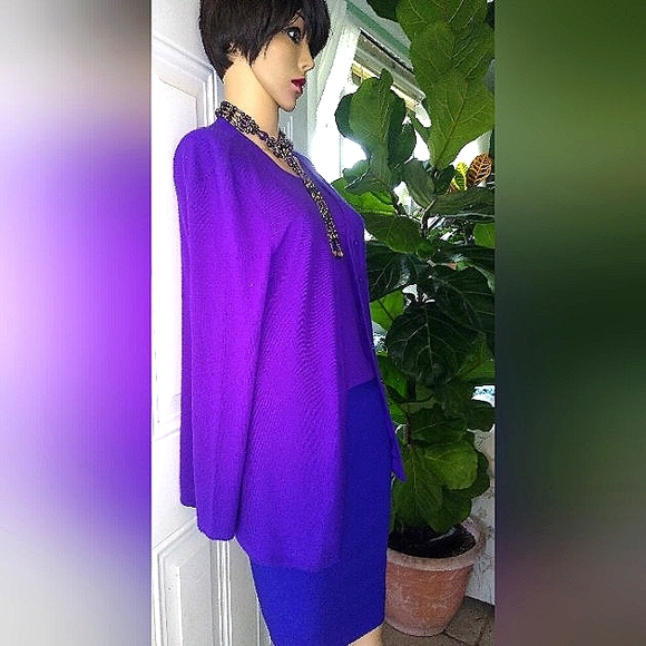 ESCADA S 36 2 PC 100% CASHMERE SWEATER CARDIGAN SET M - Picture 3 of 9